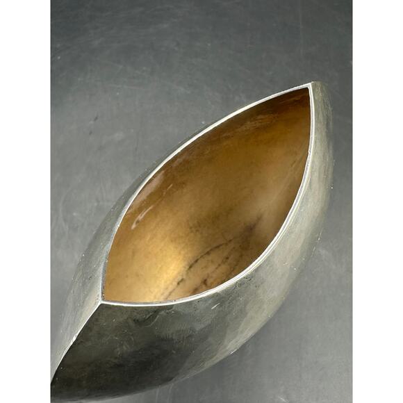 A.P.R. Scully Sterling Silver Vase London 1998 Hand-Hammered Modern Design 925 - Picture 4 of 8